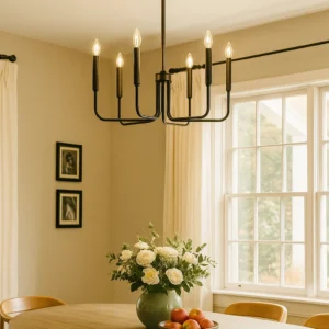 Black 6-Light Farmhouse Chandelier