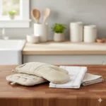 oven mitt, pot holder, towel set