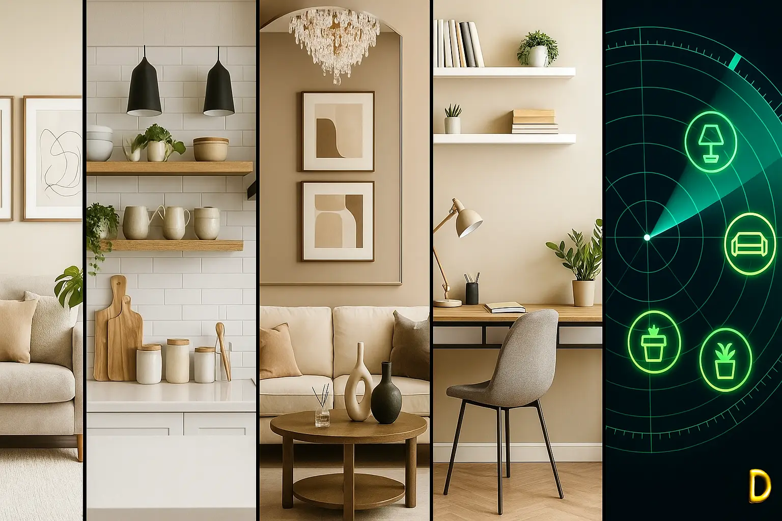 Stylish decorated living room