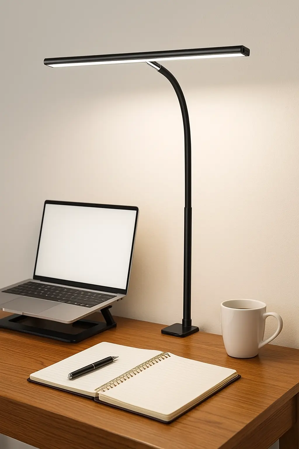 LED Desk Lamp for Office and Home – Eye-Caring Stepless Dimming Light with Flexible Gooseneck LED Desk Lamp for Office and Home – Eye-Caring Stepless Dimming Light with Flexible Gooseneck